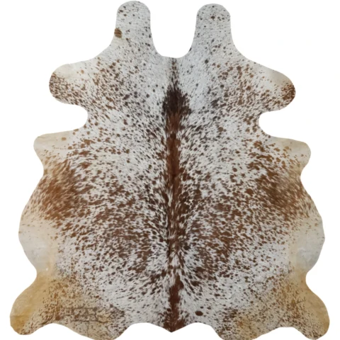 Brown salt and pepper Cowhide Rug – 5'-5" x 5'-7"