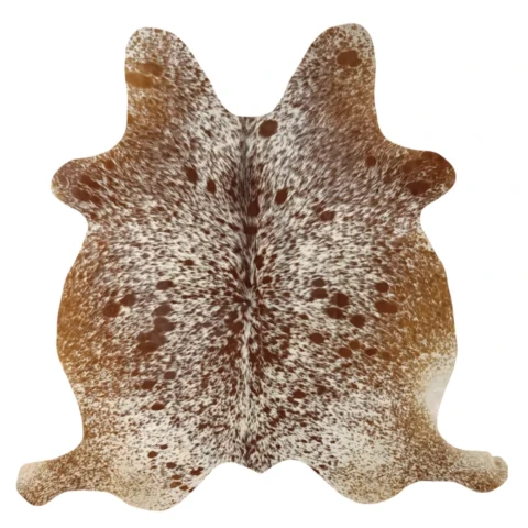 Brown salt and pepper Cowhide Rug – 5'-9" x 5'-4"
