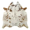 Premium Brown salt and pepper Cowhide Rug – 5'-4" x 5'-3"