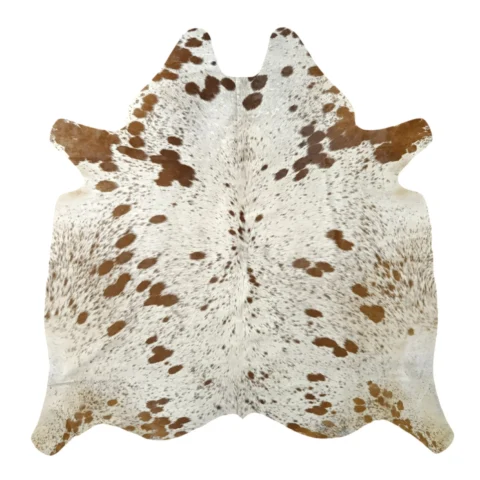 Premium Brown salt and pepper Cowhide Rug – 5'-4" x 5'-3"