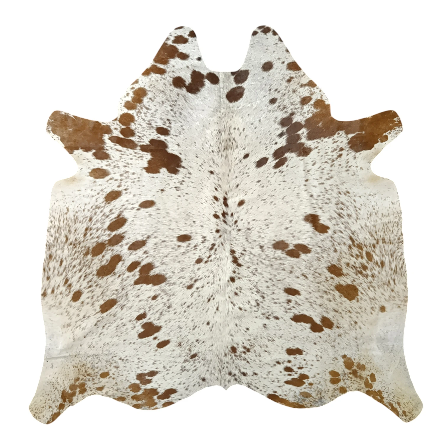 Premium Brown salt and pepper Cowhide Rug – 5'-4" x 5'-3"