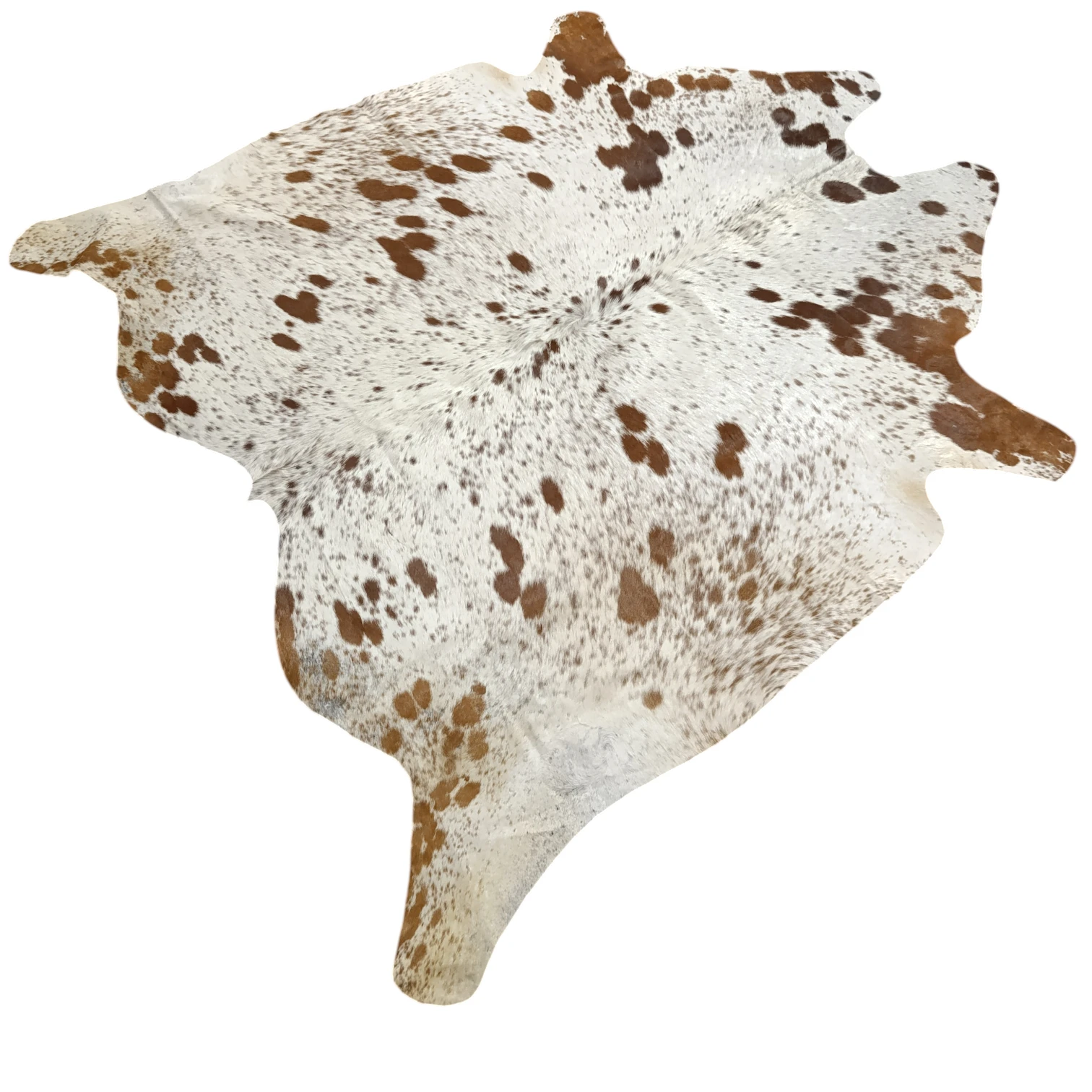 Brown salt and pepper Cowhide Rug – 5'-4" x 5'-3" - Image 4