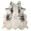 Black salt and pepper Cowhide Rug – 4'-1" x 4'5"
