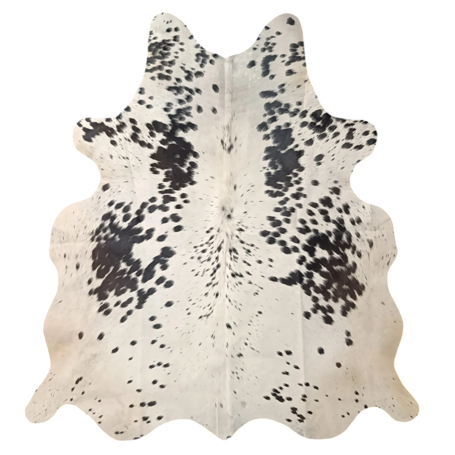Black salt and pepper Cowhide Rug – 4'-1" x 4'5"