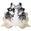 Black salt and pepper Cowhide Rug – 5'-2" x 4'-7"