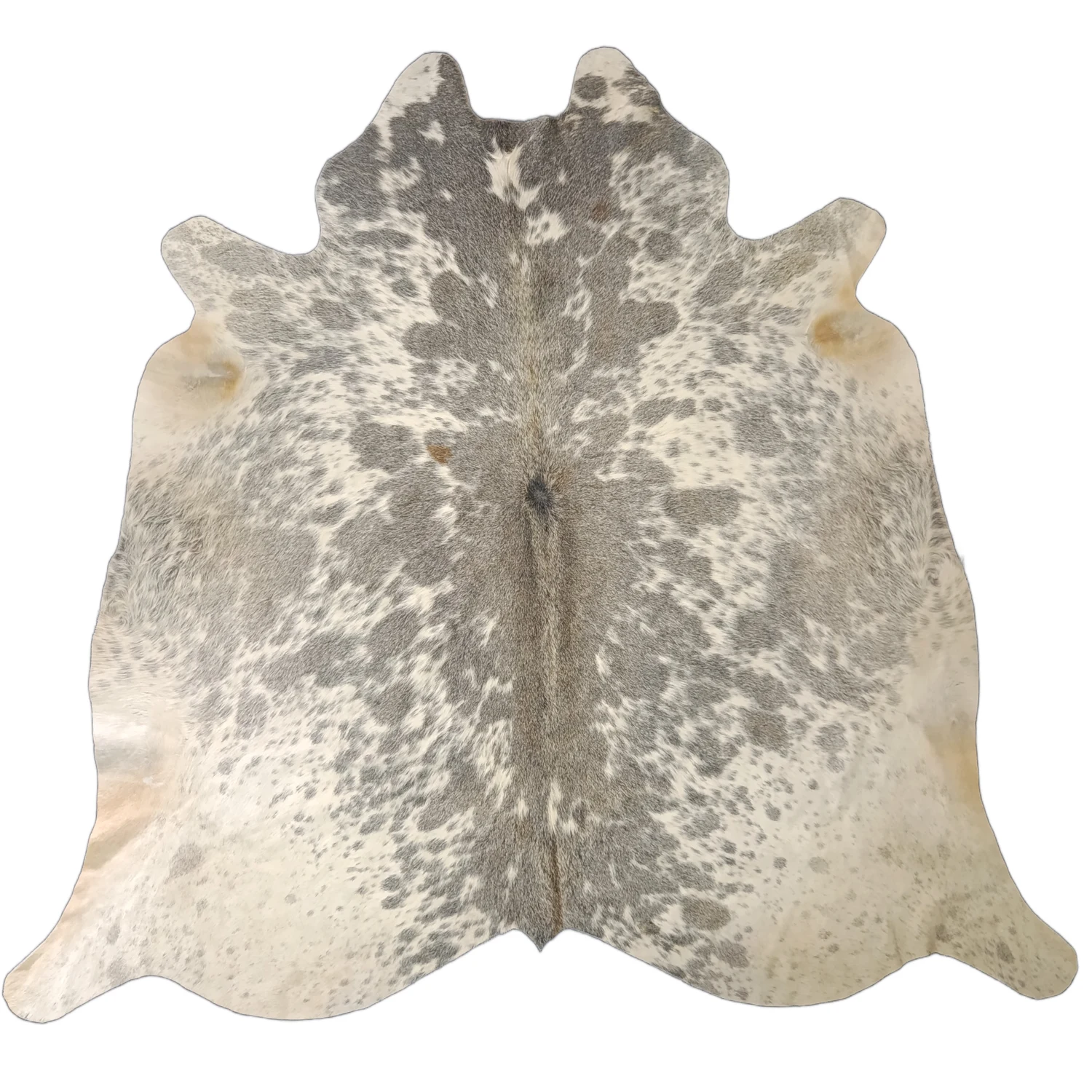 Grey salt and pepper Cowhide Rug – 5'-3" x 5'-2"