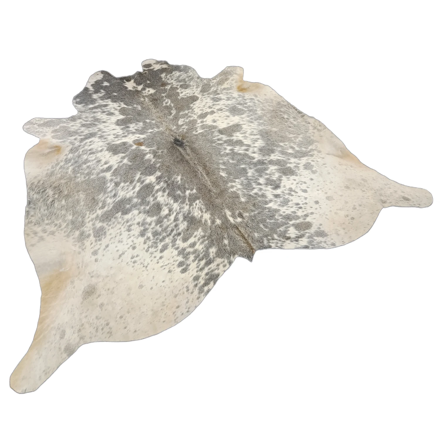 Grey salt and pepper Cowhide Rug – 5'-3" x 5'-2" - Image 4