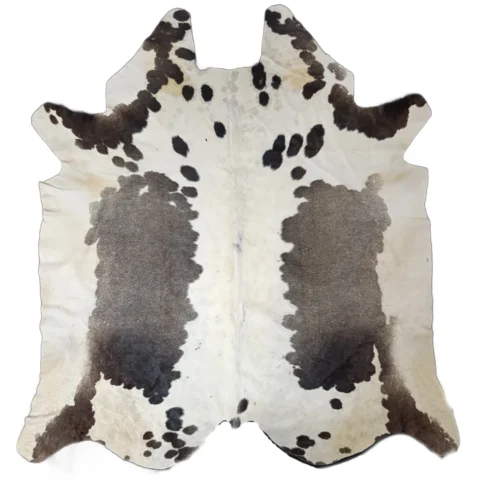Grey salt and pepper Cowhide Rug – 5'-5" x 5'-8"
