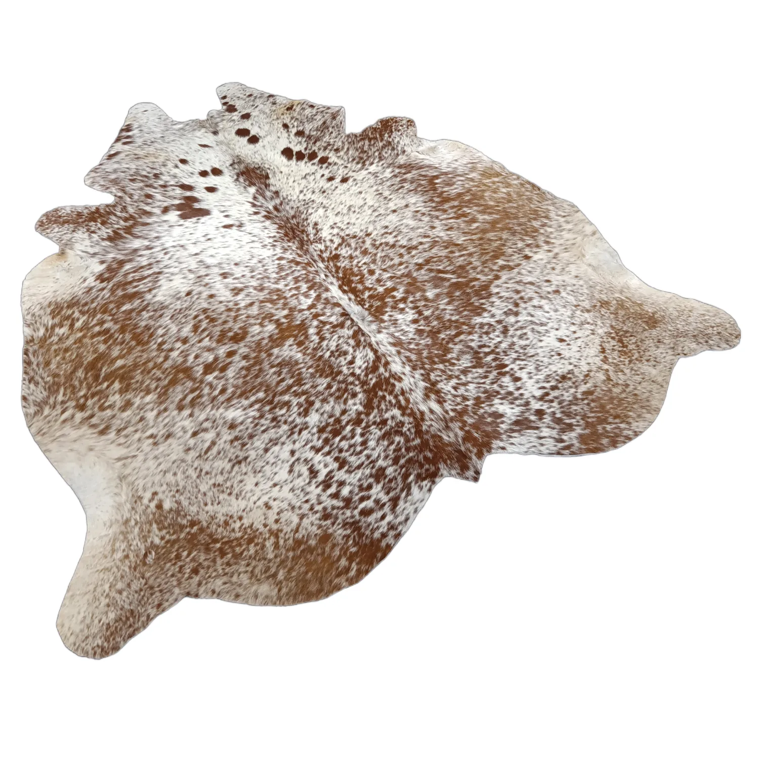 Brown salt and pepper Cowhide Rug – 4'-9" x 5'-8" - Image 4