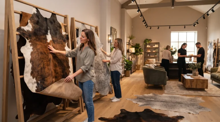 Buying a genuine cowhide rug online