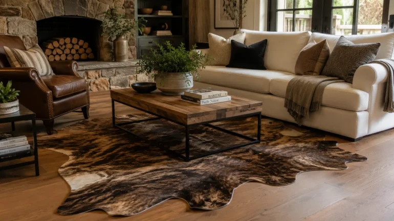 Beautiful home featuring a genuine cowhide rug