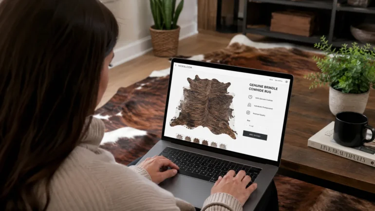 Buying a genuine cowhide rug online