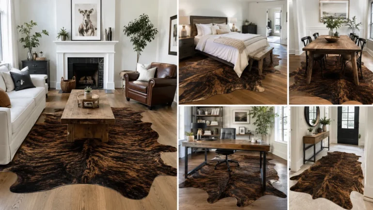 Best places to use a genuine cowhide rug