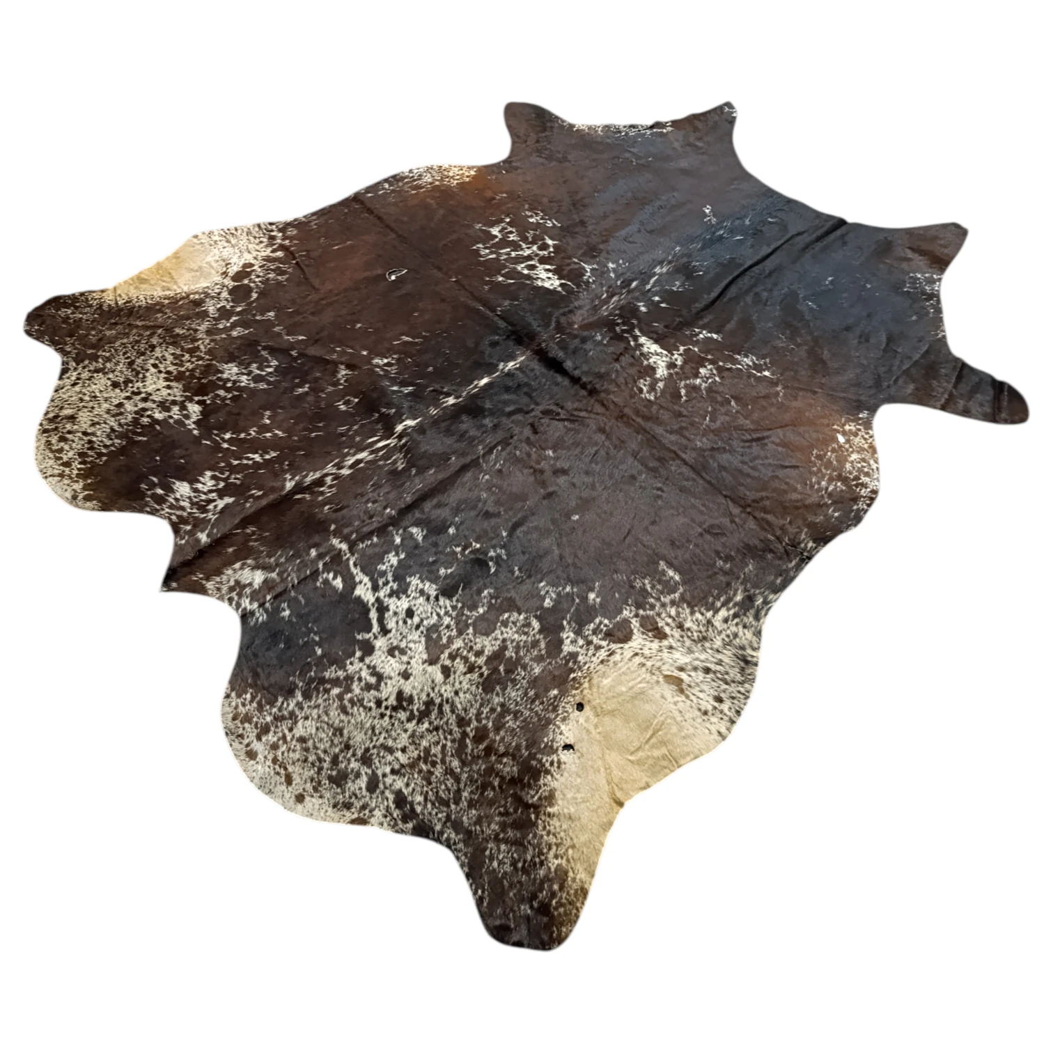 CW-RG-0125 (2) Tricolor cowhide rug, 5'-9" x 6'-2", natural hide floor rug by Ventinots