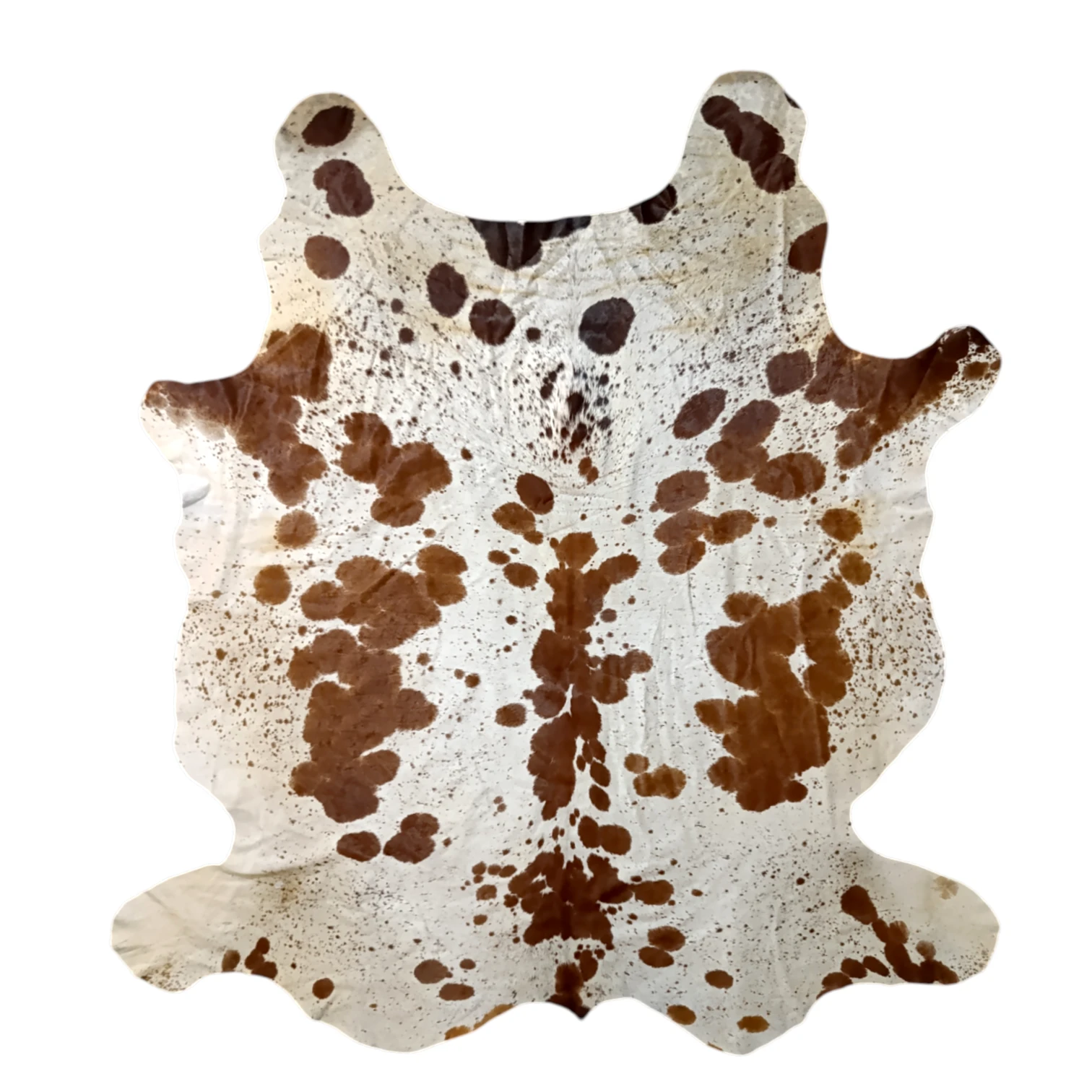 IMG_20260924_153414 Brown and white cowhide rug, 6'-5" x 6'-11", natural hide floor rug by Ventinots