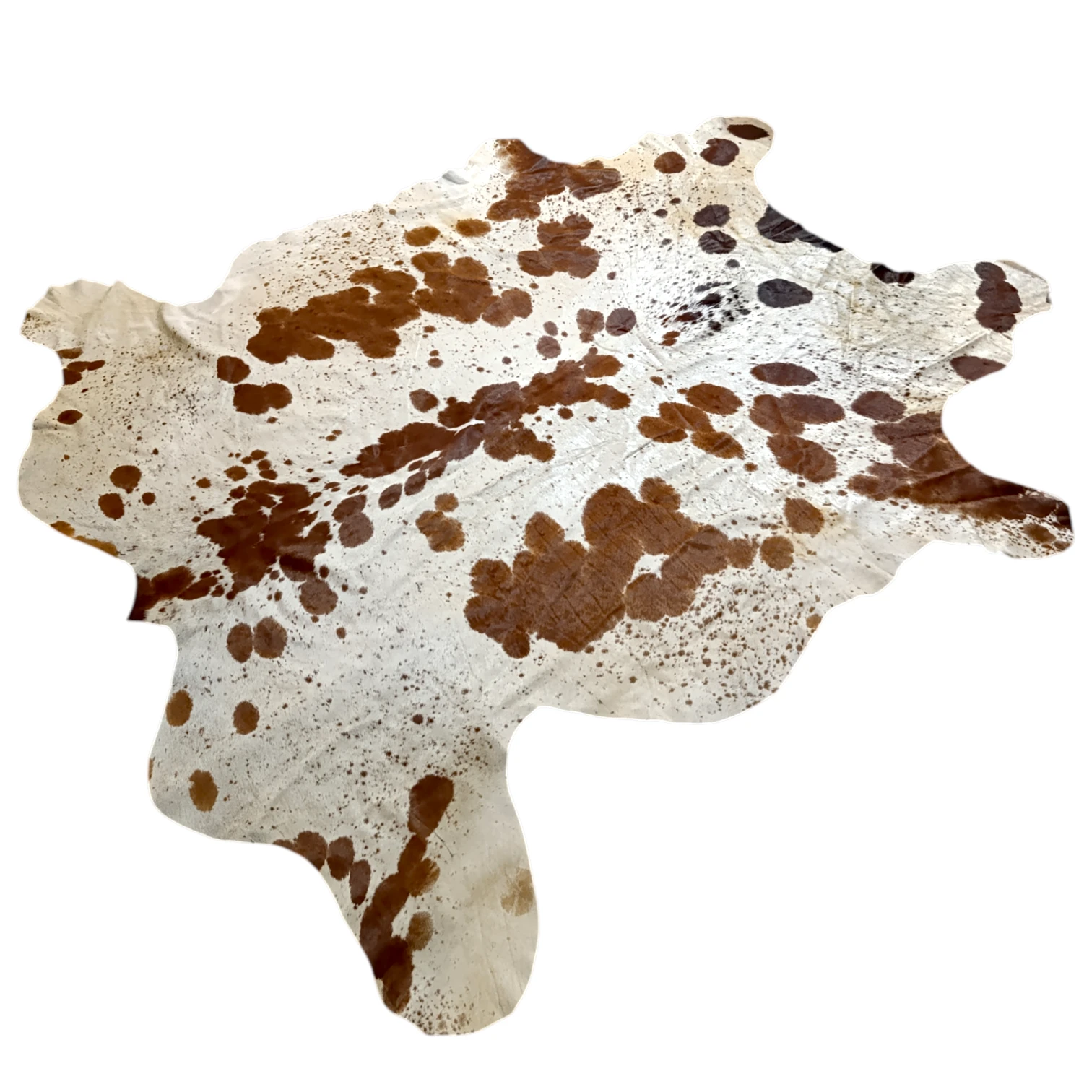 IMG_20260924_153533 Brown and white cowhide rug, 6'-5" x 6'-11", natural hide floor rug by Ventinots