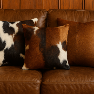 cowhide decorative pillows