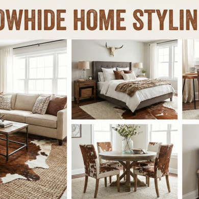 real cowhide home styling ideas