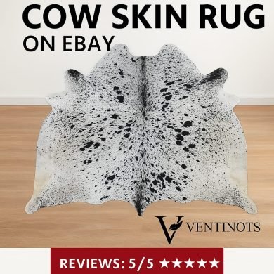 white cow skin rug Ebay