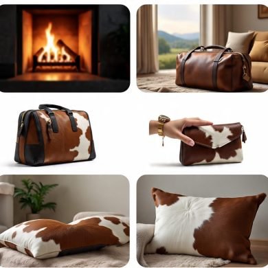 handcrafted cowhide bags on Etsy
